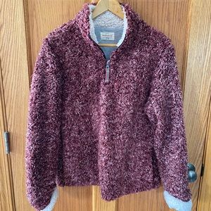 Women’s Burgundy Sherpa hoodie